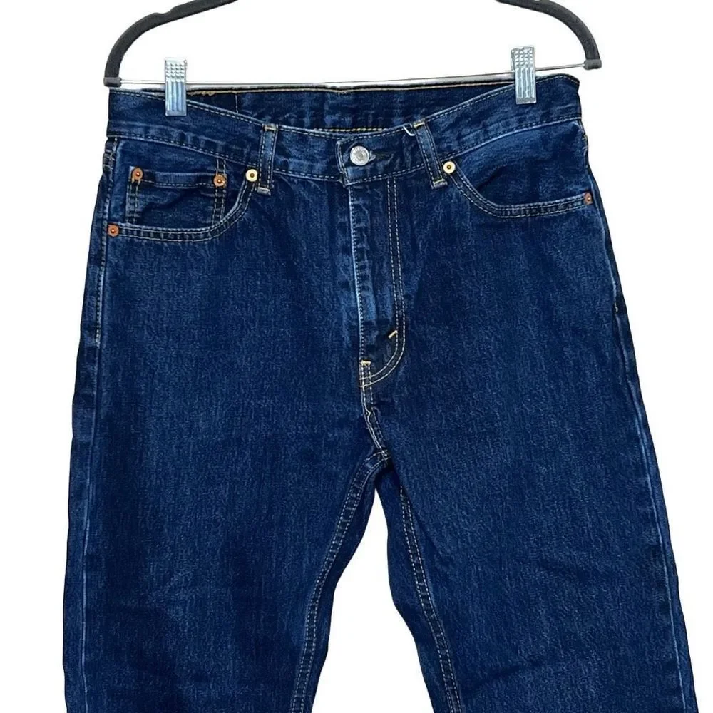 Levi’s dark wash 505 straight leg jeans 33 X 32